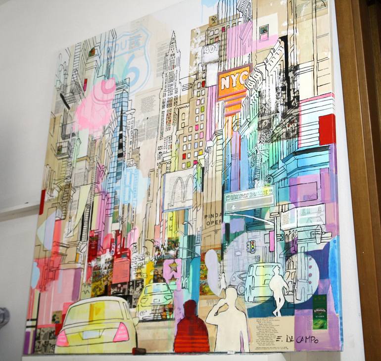 Original Modernism Cities Painting by Enrico Da Campo