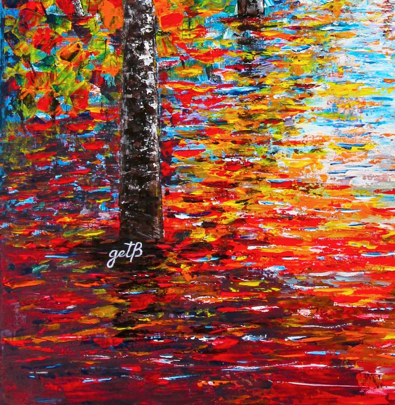 Original Impressionism Landscape Painting by Georgeta Blanaru