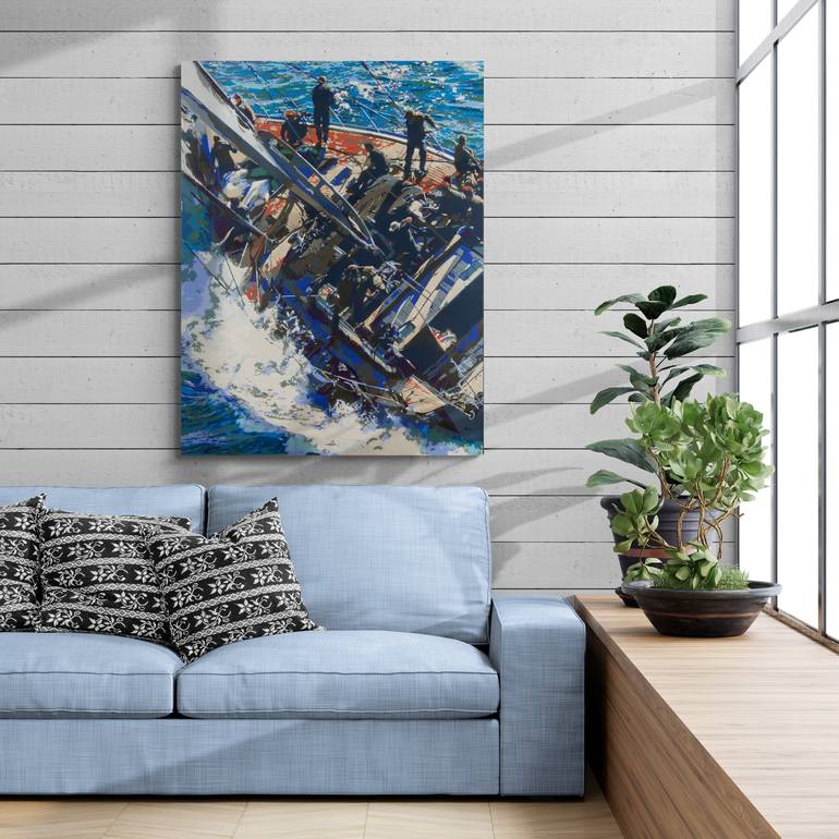 Original Boat Painting by Marco Barberio