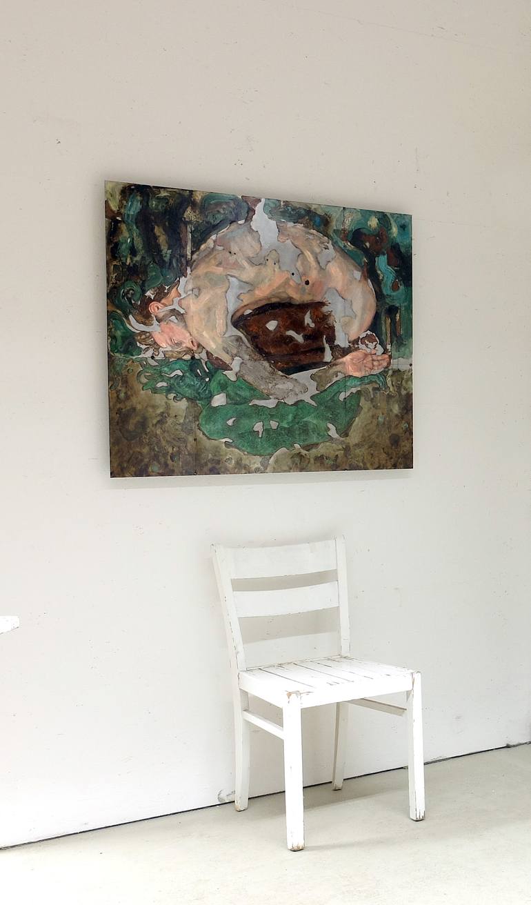 Original Abstract Men Painting by Sabatino Cersosimo