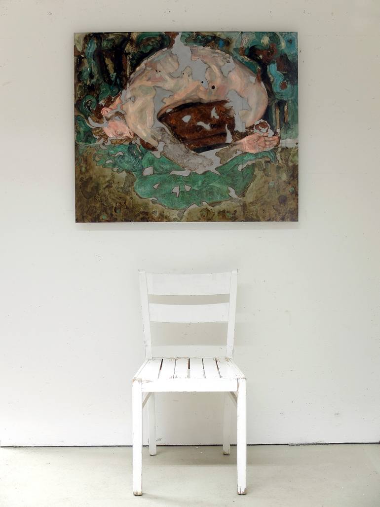 Original Abstract Men Painting by Sabatino Cersosimo