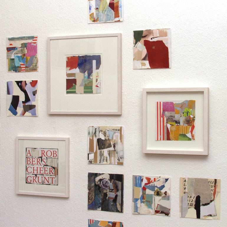 Original Abstract Expressionism Abstract Collage by Stefan Kraft