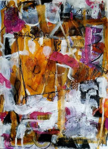 Original Abstract Expressionism Abstract Paintings by Aisha Khan