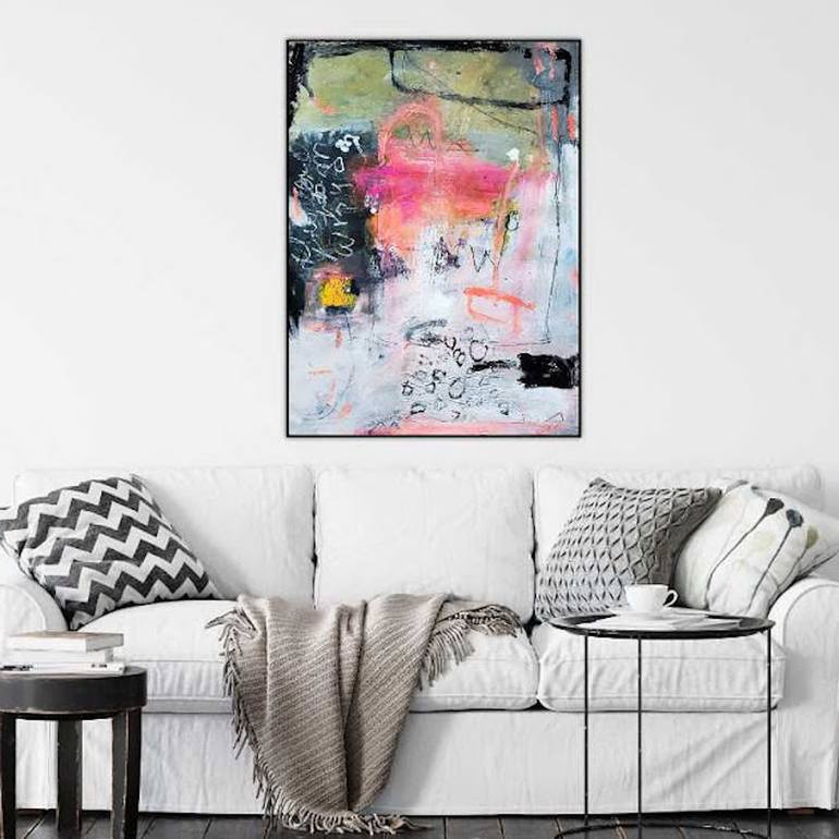 Original Abstract Expressionism Abstract Painting by Aisha Khan