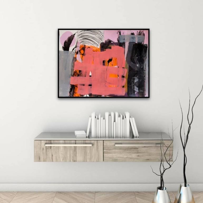Original Abstract Expressionism Abstract Painting by Aisha Khan