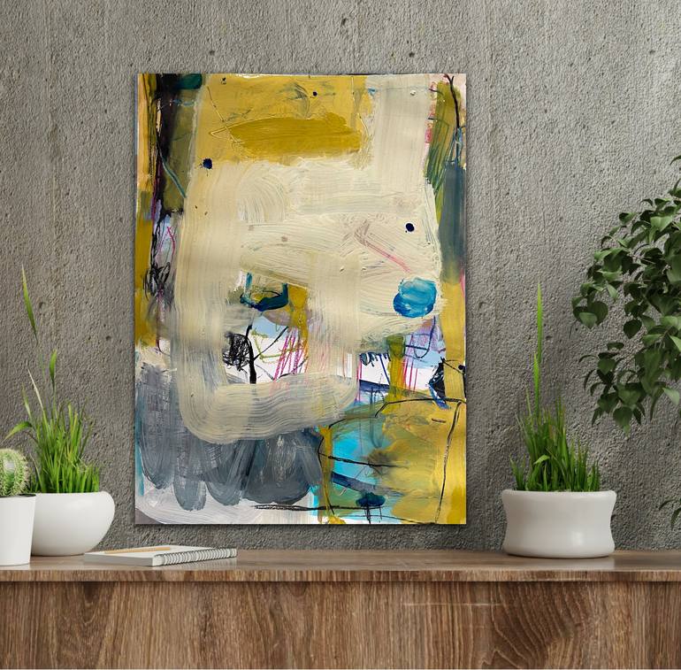 Original Abstract Expressionism Abstract Painting by Aisha Khan
