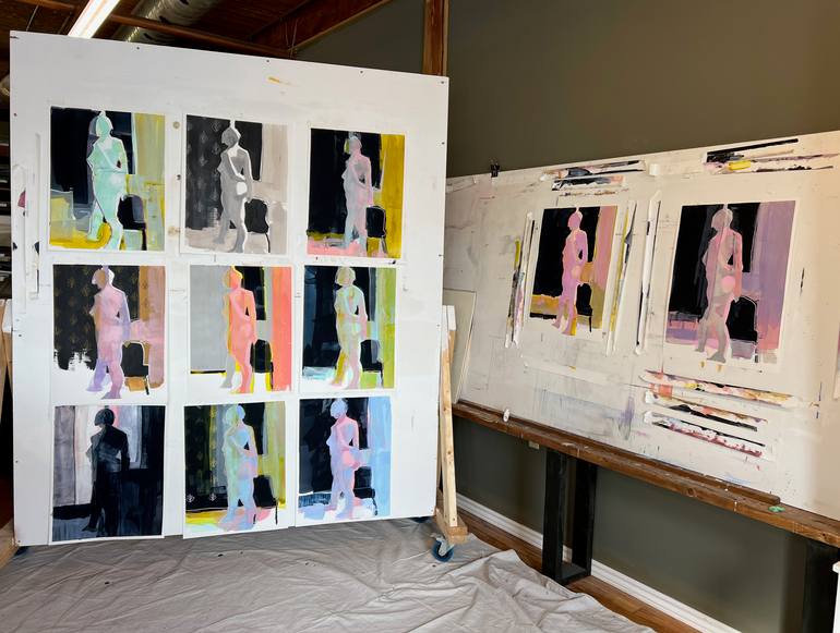 Original Abstract Women Painting by Karen Darling