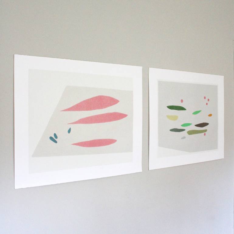 Original Abstract Still Life Printmaking by Emma Lawrenson