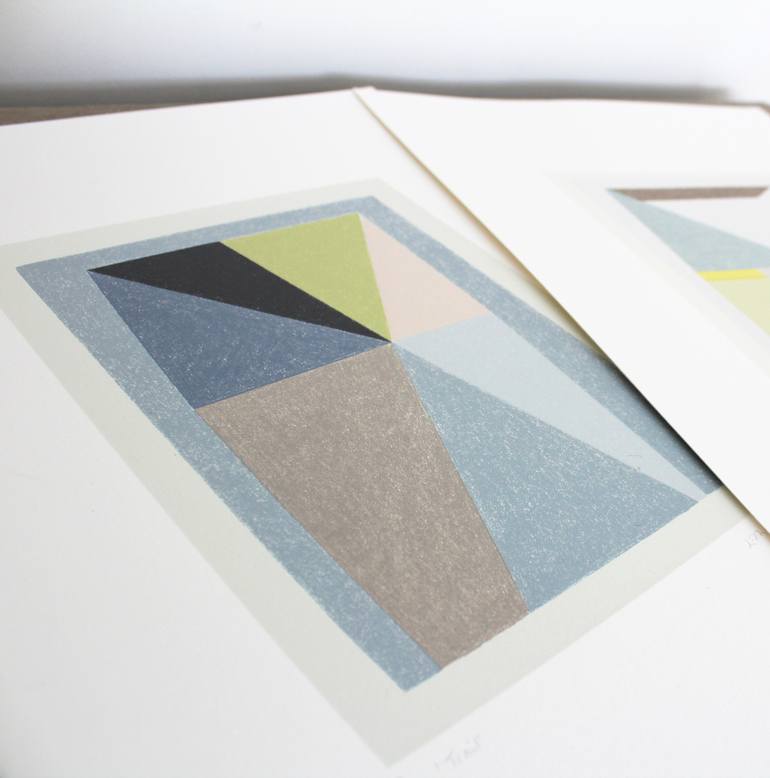 Original geometric Abstract Printmaking by Emma Lawrenson