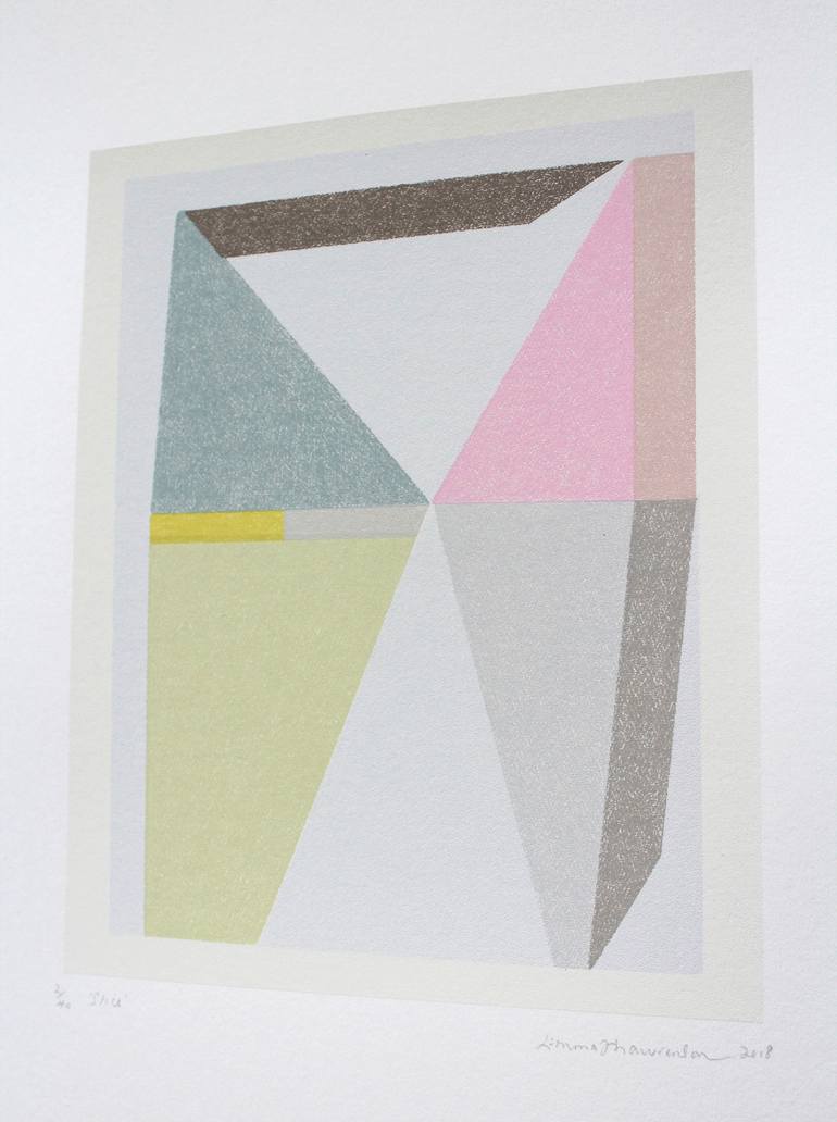 Original Abstract Geometric Printmaking by Emma Lawrenson