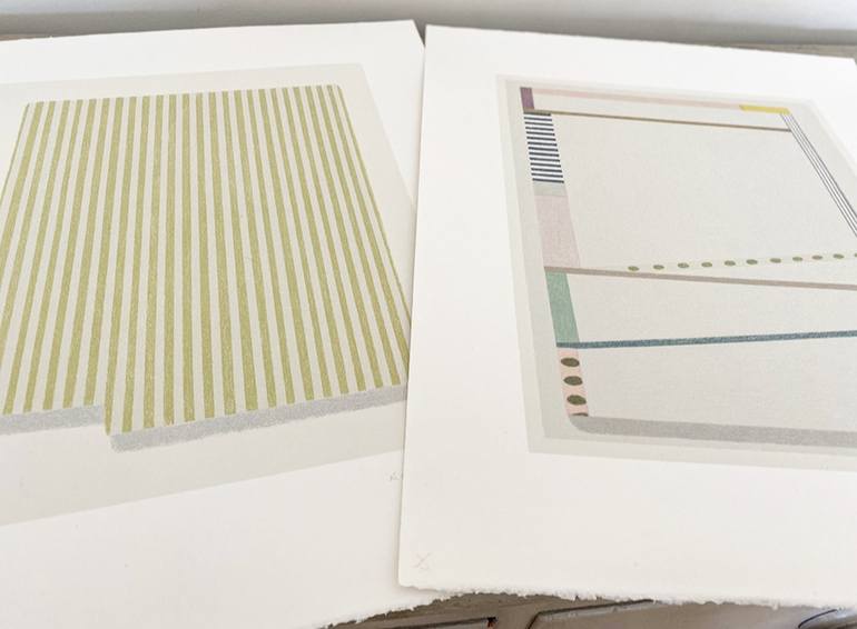 Original Minimalism Abstract Printmaking by Emma Lawrenson