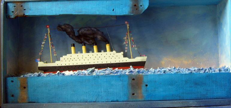 Original Realism Ship Sculpture by Brian Palm
