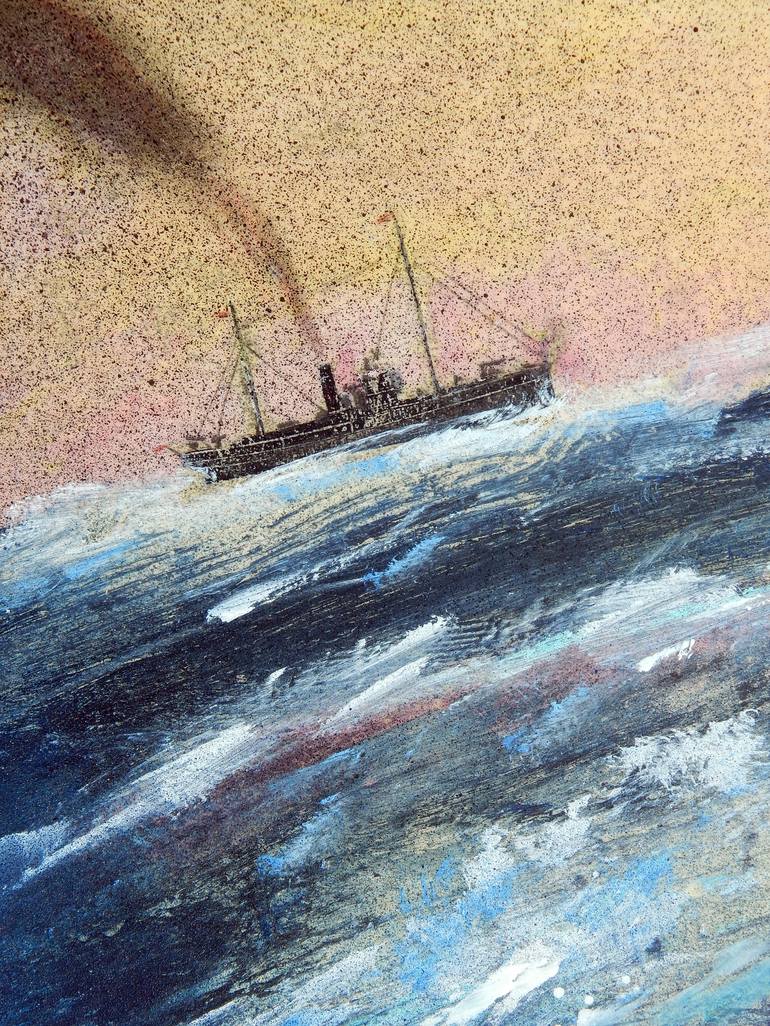 Original Ship Painting by Brian Palm