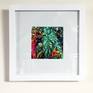 The original Begonia 4 painting, matted, framed, wired and ready to hang in your home. Frame dimensions 13.5" x 13.5".