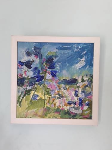 Original Abstract Expressionism Floral Paintings by Katherine HALFORD Greene