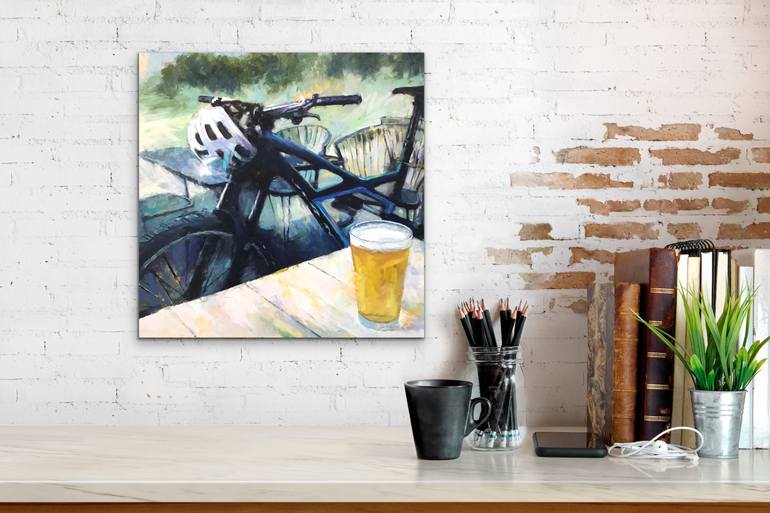 Original Bicycle Painting by susan cox