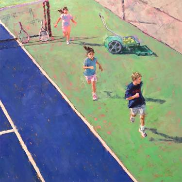 Original Fine Art Sports Paintings by susan cox