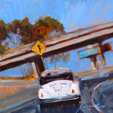 Original Fine Art Automobile Paintings by susan cox