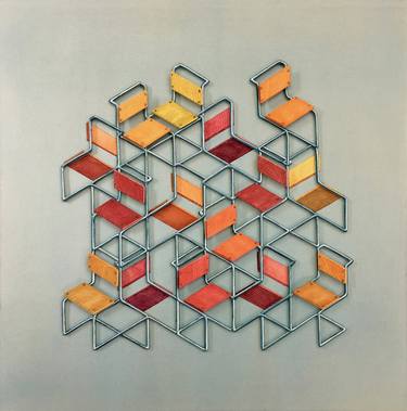 Original Contemporary Patterns Painting by Herman Kuypers