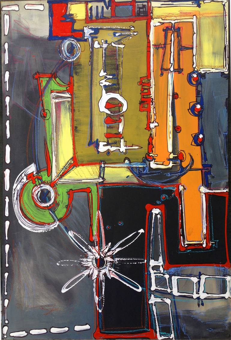 Abstract Guy Painting by Manuel Hernandez | Saatchi Art