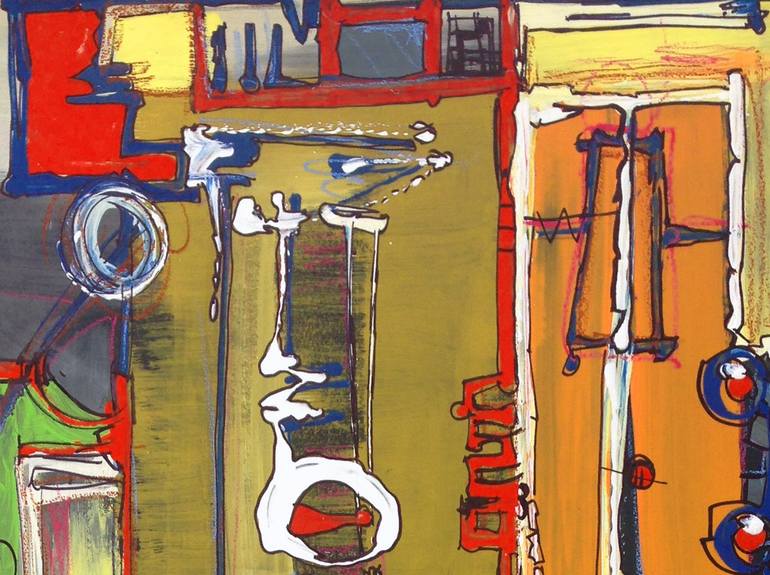 Abstract Guy Painting by Manuel Hernandez | Saatchi Art