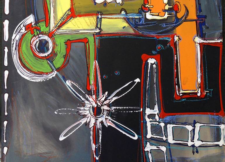 Abstract Guy Painting by Manuel Hernandez | Saatchi Art