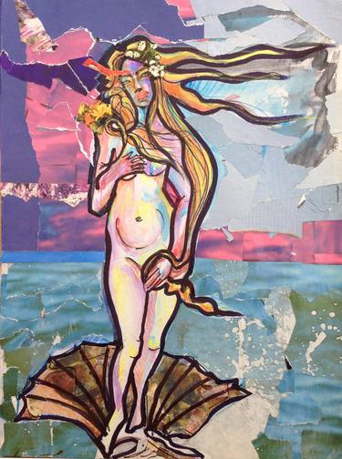 Print of Art Deco Nude Collage by Manuel Hernandez