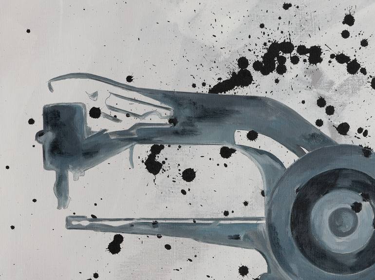 Original Conceptual Abstract Painting by Political Satirical Pop Art Dikla Stern