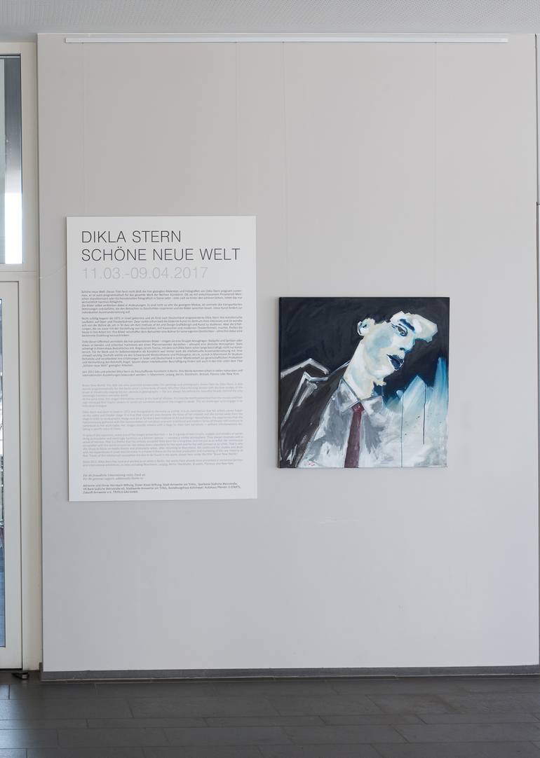 Original Figurative People Painting by Political Satirical Pop Art Dikla Stern
