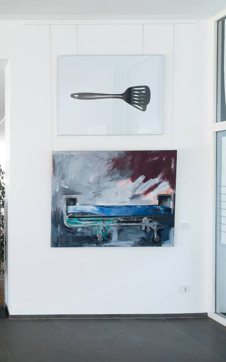 Original Abstract Pop Culture/Celebrity Painting by Political Satirical Pop Art Dikla Stern