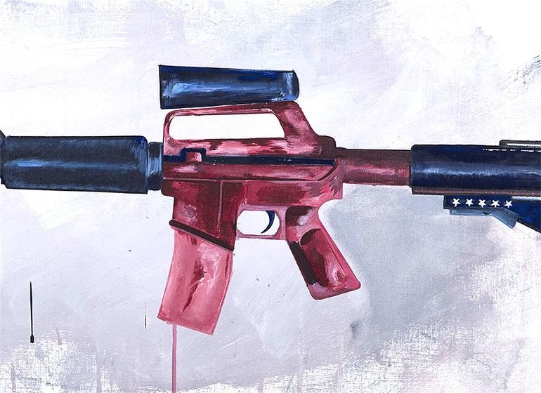 Original Pop Art Pop Culture/Celebrity Painting by Political Satirical Pop Art Dikla Stern