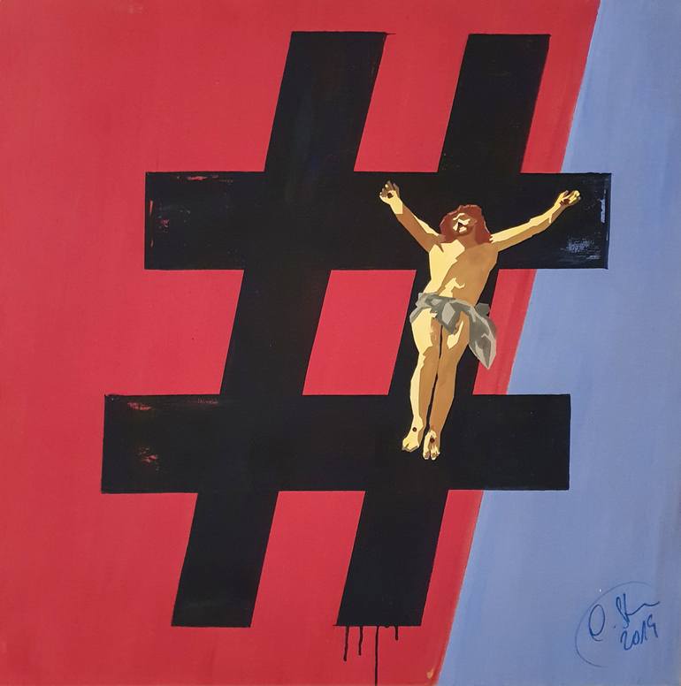 Hashtagjesus Painting By Political Satirical Pop Art Dikla Stern Saatchi Art