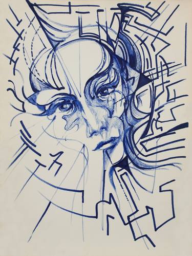 Original Expressionism People Drawings by Nik Ned