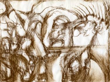 Original Abstract Expressionism Abstract Drawings by Nik Ned