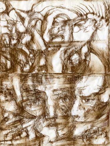 Original Abstract Expressionism Abstract Drawings by Nik Ned