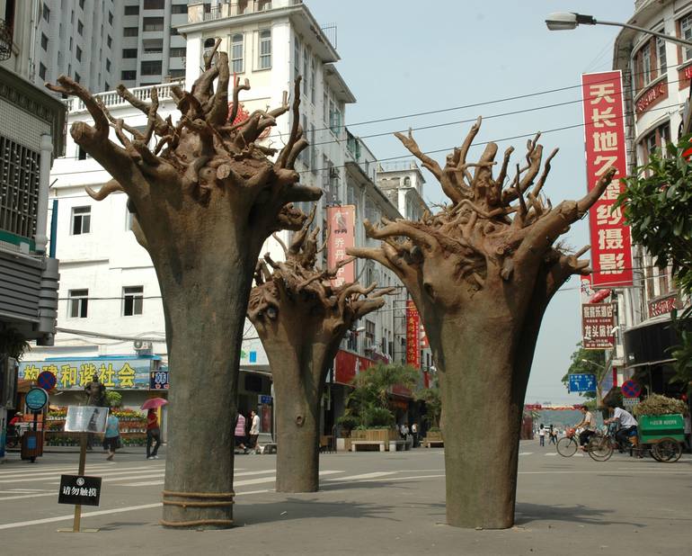 Original Pop Art Nature Sculpture by Wenqin Chen