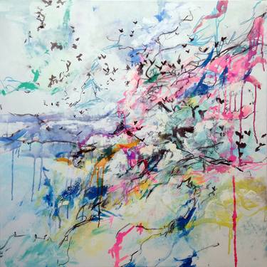 Original Abstract Expressionism Abstract Paintings by Claire Simone