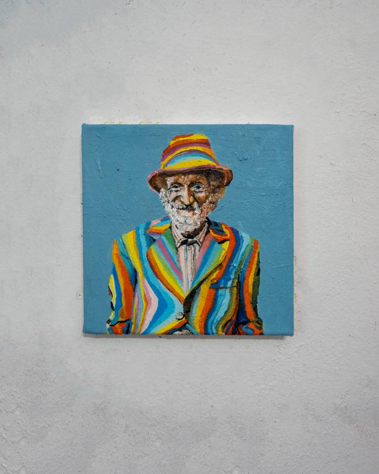 Original Figurative Men Painting by Mihai Cotiga