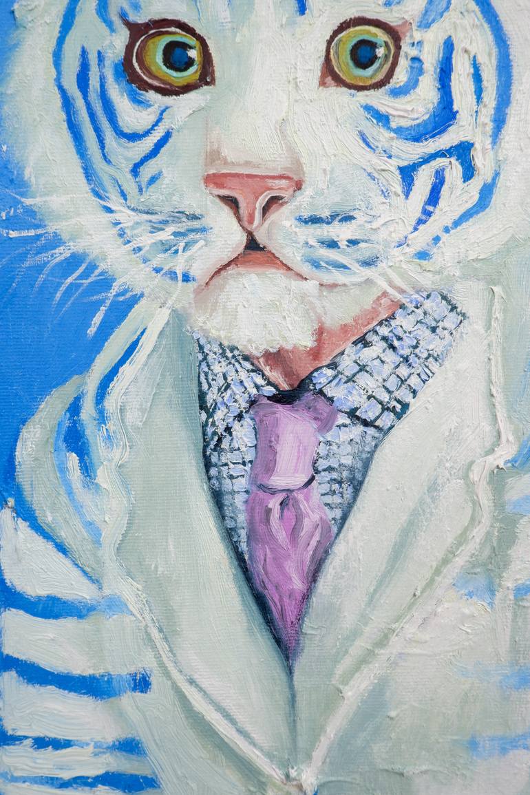 Original Figurative Animal Painting by Mihai Cotiga