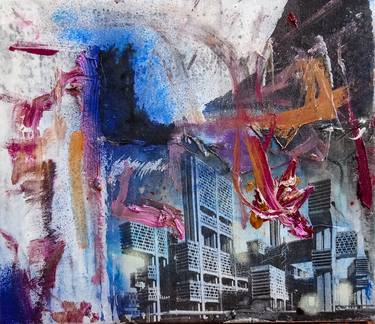 Original Abstract Architecture Paintings by Mihai Cotiga