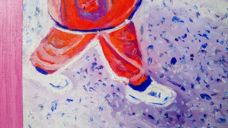 Original Expressionism People Painting by Mihai Cotiga