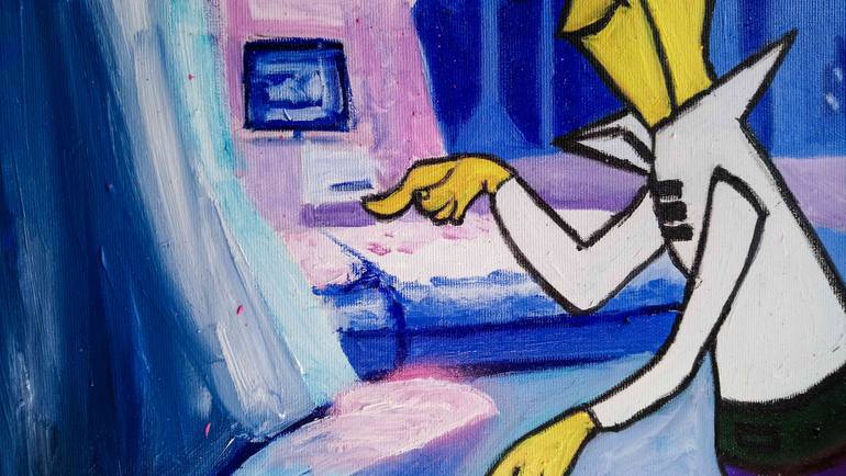 Original Figurative Abstract Painting by Mihai Cotiga
