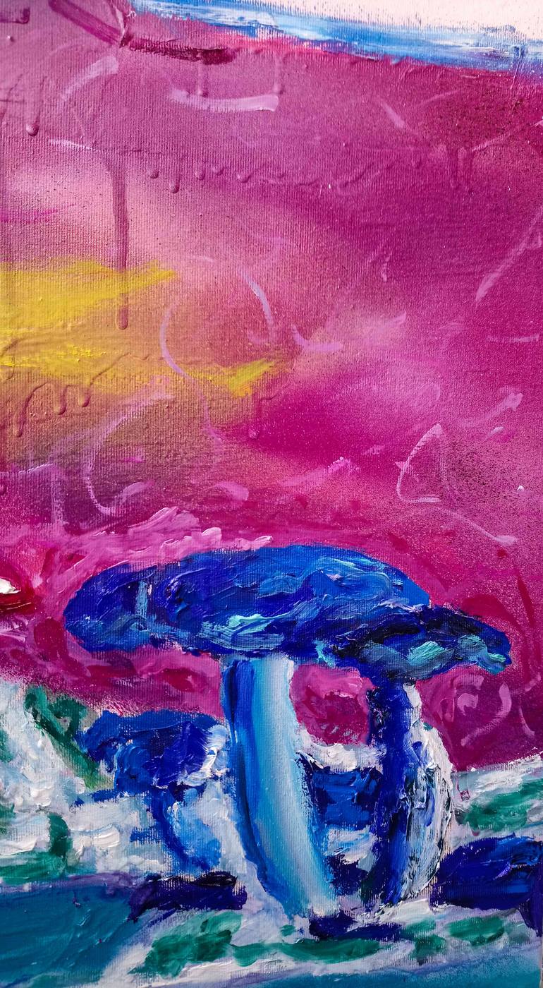 Original Expressionism Outer Space Painting by Mihai Cotiga