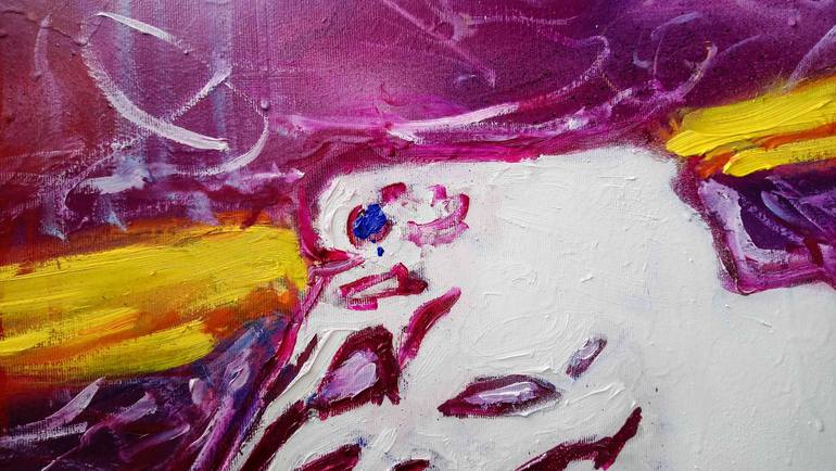 Original Expressionism Outer Space Painting by Mihai Cotiga