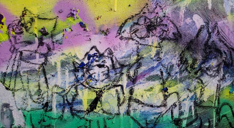 Original Expressionism People Painting by Mihai Cotiga
