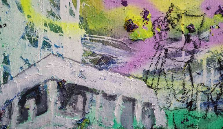 Original Expressionism People Painting by Mihai Cotiga