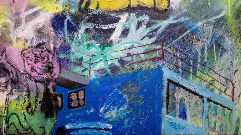 Original Expressionism People Painting by Mihai Cotiga