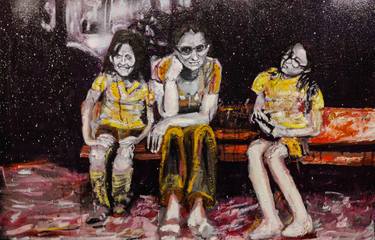 Print of Figurative Family Paintings by Mihai Cotiga