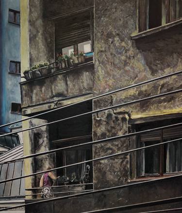 Original Figurative Architecture Paintings by Mihai Cotiga