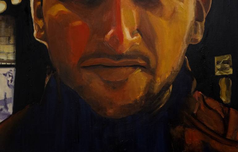 Original Portrait Painting by Mihai Cotiga